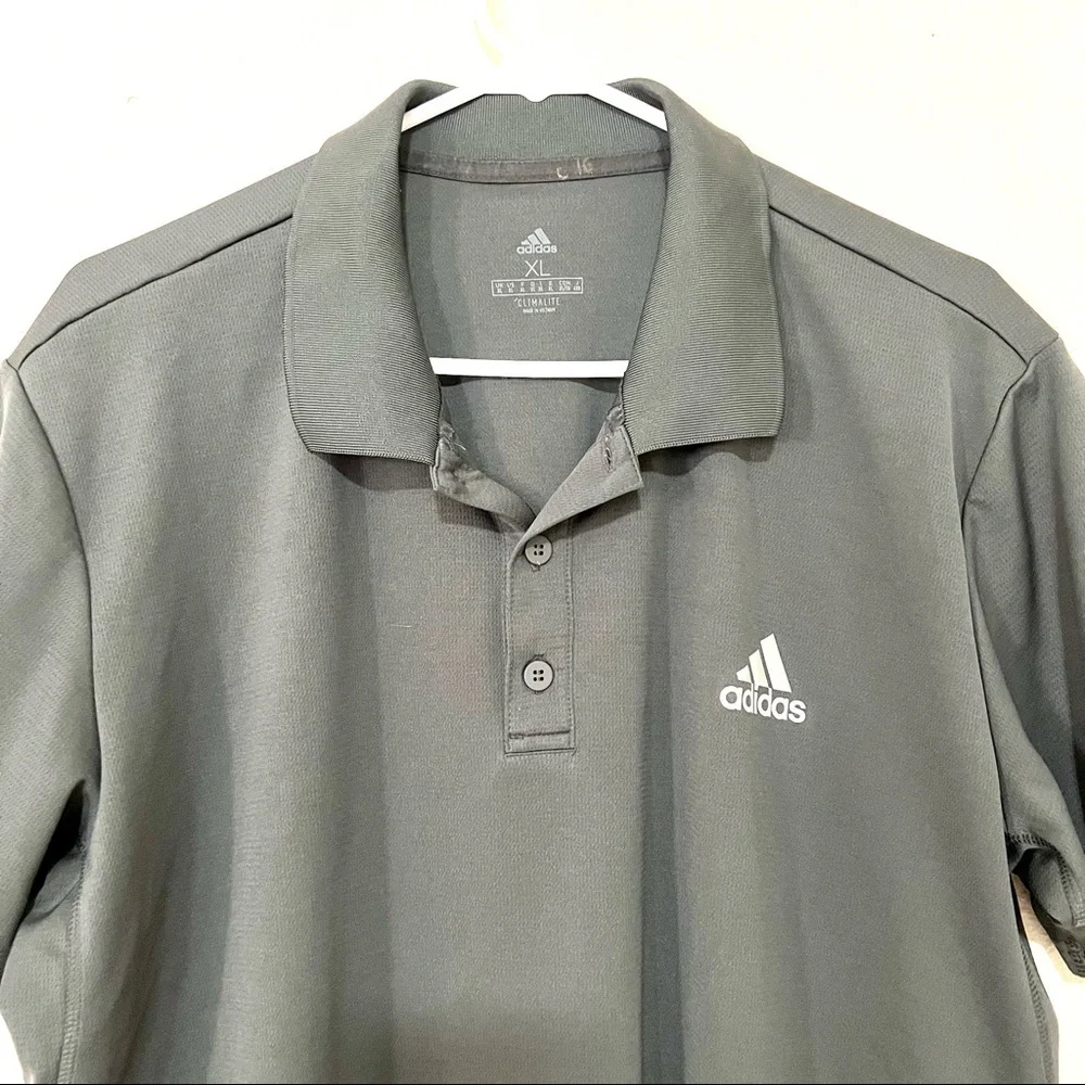 ADIDAS Men’s Large Ultimate365 Solid Polo Shirt charcoal XL